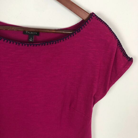 Talbots Pink Fuchsia Embroidered Dress Women's Size Small - Picture 2 of 4